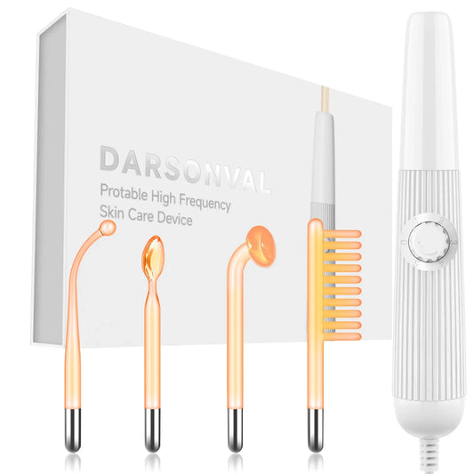 DARSONVAL High Frequency Red-Light Electrotherapy Facial Care Wand